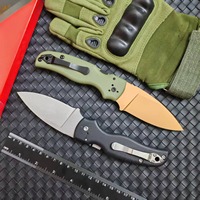 Couteau pliant de camping en plein air CN SD229, couteau de poche, manche vert, lame couleur cuivre, lame 8Cr13MoV