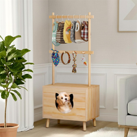 Meilleures ventes : Meuble d'appoint d'intérieur en bois, style maison pour chat, également servant de placard pour chien et de porte-vêtements pour chaton