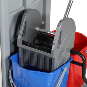 Carrito <span class=keywords><strong>de</strong></span> Limpieza Multifuncional Baiyun AF08181A para Hotel, Carro <span class=keywords><strong>de</strong></span> Conserjería con 3 Estantes para Productos <span class=keywords><strong>de</strong></span> Limpieza - Product Image 4