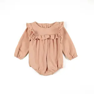 2022 Wholesale Customize French Terry Cloth Baby Summer Spring Clothes Newborn Jumpsuits Baby Romper