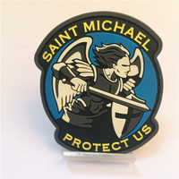 Patch moral personnalisé en PVC, motif Archange, fixation auto-agrippante, badge tactique, vente en gros OEM, directement du fabricant