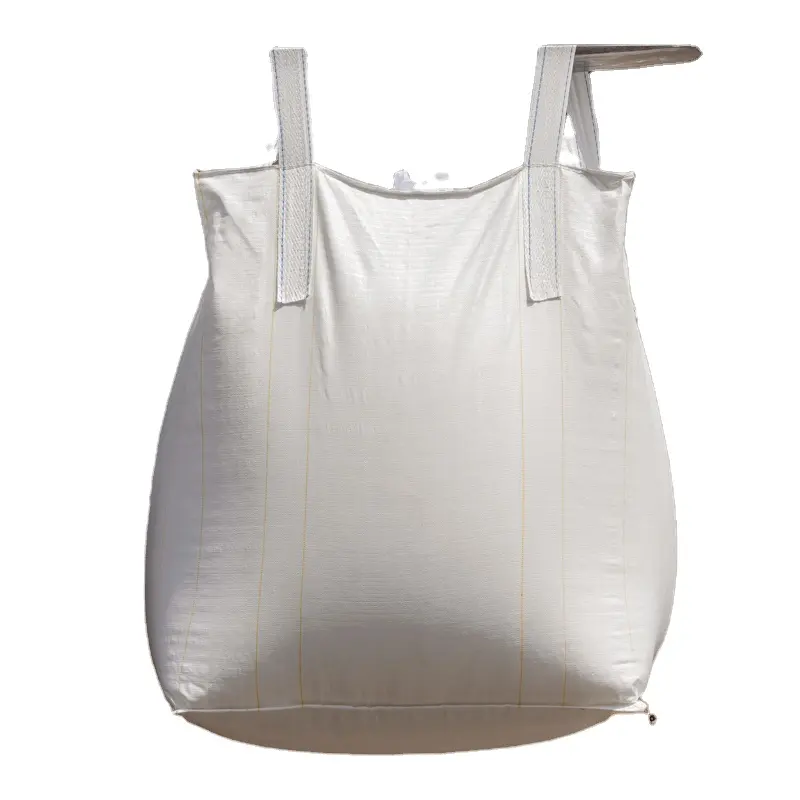 Saco grande de plástico PP Polypropylene com fundo sem suporte, saco grande de tecido de fibra grande de boca grande, saco grande de 1000 kg