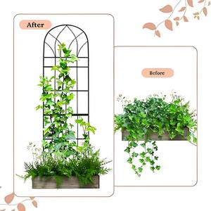 <span class=keywords><strong>Treillis</strong></span> de jardin <span class=keywords><strong>en</strong></span> <span class=keywords><strong>treillis</strong></span> métallique <span class=keywords><strong>en</strong></span> acier inoxydable noir <span class=keywords><strong>pour</strong></span> <span class=keywords><strong>plantes</strong></span> <span class=keywords><strong>grimpantes</strong></span>, support extérieur <span class=keywords><strong>pour</strong></span> fleurs, facile à assembler - Product Image 3