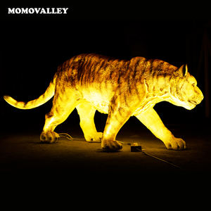 Décoration extérieure Grand jardin Simulation résine tigre réalisé Sculpture grandeur nature en fibre <span class=keywords><strong>de</strong></span> verre Animal sauvage Statue décor - Product Image 4