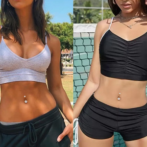 Getta ASTM-F136 Titanium Hypoallergenic Top CZ with Triangle Center Floral Belly Button Navel Ring for Kids Wedding Occasion - Product Image 3