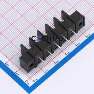 MX25CM-7.62-05P-BK01-Cu-S-A Barrier Terminal Block Through hole,P=7.62mm Connector Two Sides 7.62mm 1x5P Straight Pin - Product Image 2