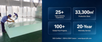 Panneau mural en acrylique Perspex haute transparence, vente en gros directe d'usine Leyu, panneau de piscine à débordement extérieur sur mesure