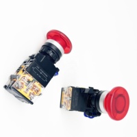 LA38-11MTD LAY50-22D-11MTD 22mm maintenu auto-verrouillage rouge vert jaune indicateur LED 6 ~ 380V bouton-poussoir champignon illuminé