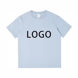 เสื้อกีฬาแขนสั้นใส่ได้ทั้งชายและหญิงผ้าคอตตอนขนาดใหญ่โลโก้ทรงหลวมออกแบบได้ตามต้องการสำหรับฤดูร้อน - Product Image 2