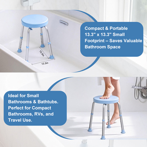 Medical 360 °   Silla de Ducha Giratoria para Personas <span class=keywords><strong>Mayores</strong></span> y con Discapacidad, Taburete Giratorio Antideslizante con Altura Ajustable para Cuidado <span class=keywords><strong>en</strong></span> el Hogar - Product Image 2
