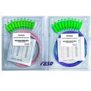 Pigtail de Fibra Óptica de 12 Colores, SC APC UPC LC FC ST SM MM Simplex, 0.9mm 5.0mm, Buffer Ajustado, 1m 2m, Modo Único - Product Image 2