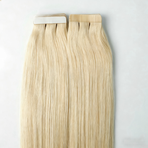 Extensions de cheveux humains en gros, invisibles, européennes, 100% Remy, cuticules intactes, double trame, teintes, double trame à la machine, sans colle - Product Image 4