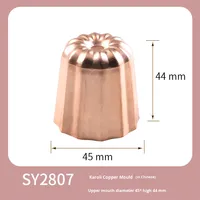 Petit moule à gâteau en cuivre jetable écologique de 1 kg pour la cuisson de petits gâteaux décoratifs et de cannelés