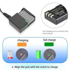 شاحن بطارية لبطارية نيكون D3000 D5000 D8000 D60 D40 D40X - Product Image 4