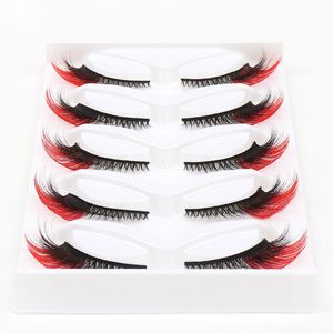 <span class=keywords><strong>5</strong></span> Pares de Pestañas Postizas de Visón Sintético Multicapa 3D Efecto Ojo de Gato, con Base de Plástico y Algodón, Estilo Europeo Americano, Gruesas y Rizadas - Product Image 5