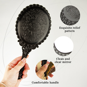 Hot bán xách tay mỹ phẩm trang trí phong cách cổ điển vẻ đẹp tay gương trang trí công phu thiết kế cầm tay retro Gương trang điểm với xử lý - Product Image 4