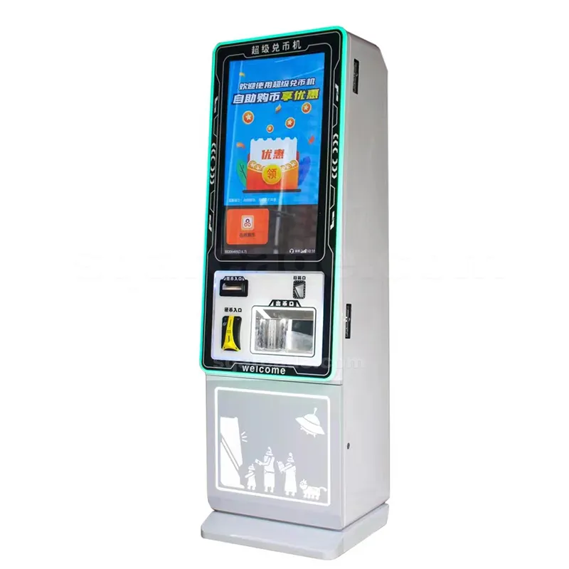 Máquinas de intercambio de monedas Token Kiosk Máquina de cambio de token de arcade automática personalizada Cambiador de billetes para máquina expendedora a la venta