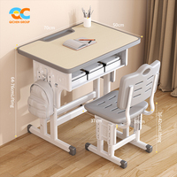 Ensemble bureau et chaise pour étudiants, robuste, certifié BIFMA, qualité commerciale, hauteur réglable, fabrication directe du fabricant, équipement durable
