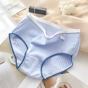 Groothandel Kant Afgezet Mid Taille Dames Puur Katoenen Ondergoed, Volledig Katoenen Kruis Antibacteriële Driehoek Broek - Product Image 2