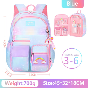 Nueva mochila para estudiantes <span class=keywords><strong>de</strong></span> secundaria y secundaria, mochila impermeable reductora <span class=keywords><strong>de</strong></span> peso <span class=keywords><strong>de</strong></span> gran capacidad para niñas <span class=keywords><strong>de</strong></span> escuela <span class=keywords><strong>primaria</strong></span> - Product Image 5