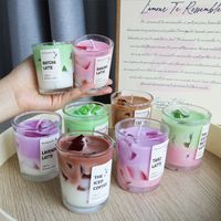 Indoor-Aromatherapie-Kerze Kreative Gelwachs-Partykerze Heimdekoration Atmosphäre Rauchfreie Sojabohnen-Kerze im Becher