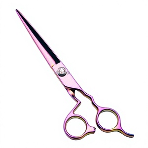 Ciseaux à cheveux professionnels en acier inoxydable ultra-affûtés pour droitiers, finition miroir, lames dentelées, polis - Product Image 3
