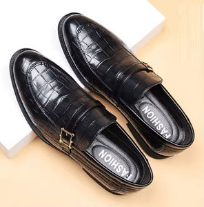 Bottes Chelsea décontractées pour hommes, à semelle épaisse, respirantes, en cuir véritable, avec semelle extérieure en caoutchouc antidérapante - Product Image 6