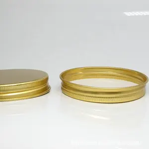 Custom gold 63mm 63 400 chiusure in alluminio coperchio a vite coperchi tappi per bottiglia barattolo di plastica