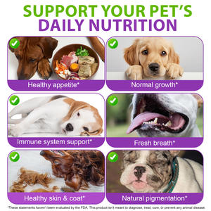 Worafy 15 en 1 Multivitamin Energy Boos Suplemento para mascotas Gotas de soporte para el tracto urinario Mejorar su piel Gotas multivitamínicas - Product Image 6