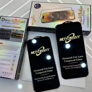 3D Kim Cương Cắt Ren Điện Thoại Di Động Tempered Glass Đối Với iPhone 15 14 13 12 16 Bảo Vệ Màn Hình Cho iPhone 17 Pro Max - Product Image 2