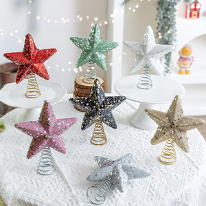 Foam High Quality Hot Sale Christmas Decoration Tree Top Star Bubble Pentagonal Modern Art Sticky <b>Hanging</b> <b>Ornament</b> - Product Image 1