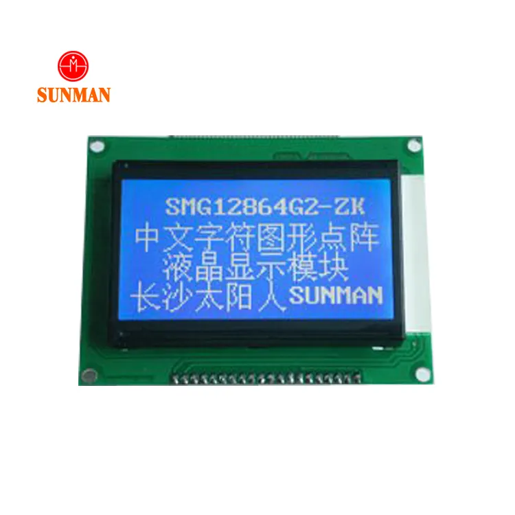 Negativo azul gráfico 128x64 12864 display lcd com controlador ST7920