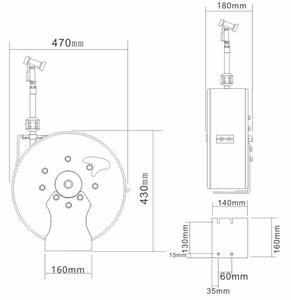 Carrete de Manguera Retráctil de Acero Reforzado con Retorno Automático y Manguera Incluida - Product Image 2