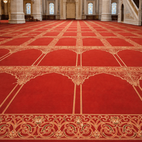 Tapis de prière imprimé en nylon, motif turc traditionnel, tapis de mosquée économique, tapis de mosquée mural, tapis de mosquée de style turc