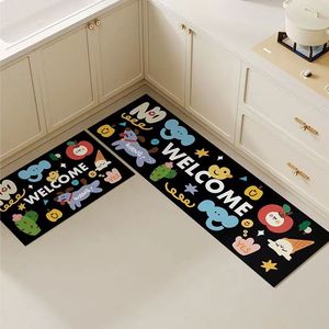 Có thể giặt trong nhà không trượt Retro sàn mat nhanh chóng thấm lối vào đau khổ cửa trước Mat chào đón Thảm lối vào nhà bếp thảm - Product Image 5