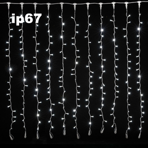 Luces LED de Cortina IP67, Cable de Goma, Enlazables, Multi CCT 20AWG, Decoración Comercial para Navidad, Bodas, Jardín - Product Image 1