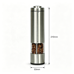 Place-Saving Battery Operated Stainless Steel <b>Pepper</b> Family-style Seasoning and Cooking W-D08 Simple Design <b>Pepper</b> W-D08 - Product Image 5