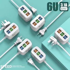 <span class=keywords><strong>Cargador</strong></span> de 6 Puertos USB 5V/3.1A de Carga Rápida, Adaptador de Enchufe Multi-Puerto, Centro de Carga Inteligente - Product Image 2