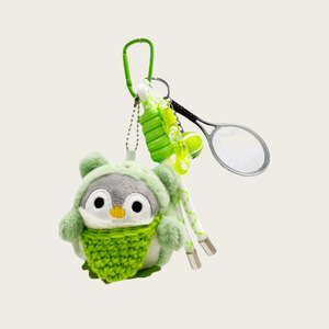 Llavero de pingüino de peluche suave con cordón trenzado y campana pequeña, accesorio para bolso cruzado, dijes para bolso, juguete de animal, regalos de recuerdo turístico - Product Image 4