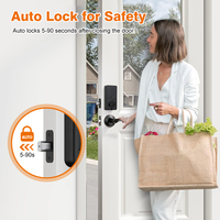 Serrure de porte à empreintes digitales, serrure de porte sans clé avec clavier, clavier électronique, pêne dormant, serrures intelligentes pour porte d'entrée
