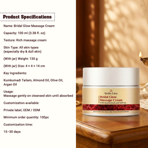 Crema de Masaje Nupcial de Calidad Premium para Hidratación Profunda, Aclaramiento de la Piel y Cuidado de Textura Suave, Disponible a Precio de Exportación - Product Image 3