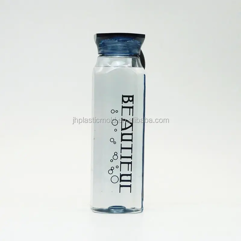 High quality 600ml plastic botol minum big water bottles tritan square bottle