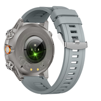Montre connectée AK911.7 pour hommes, batterie 1000 mAh, étanchéité IPX8, bracelet silicone, 100+ modes sportifs, boussole, appels Bluetooth, moniteur de fréquence cardiaque, interface utilisateur élégante