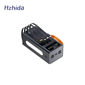 Công suất cao PD 22.5W sạc nhanh 30000mAh ngân hàng điện được xây dựng trong 4 cáp đèn Pin xử lý ngoài trời sạc di động cho du lịch - Product Image 1