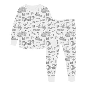 Pijamas Infantis Estilo Coreano para Colorir e Pintar à Mão, Conjunto para Meninas de 3 a 8 Anos para Uso Doméstico - Product Image 4