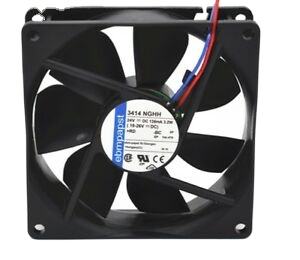 Ventilador Axial Eléctrico Metálico de Alta Gama con Inversor, 3414NGHH 92x92x25mm, 24V DC, 3.2W, 3900 RPM, 47.6 CFM, 39dBA, con Cables, OEM/ODM - Product Image 3