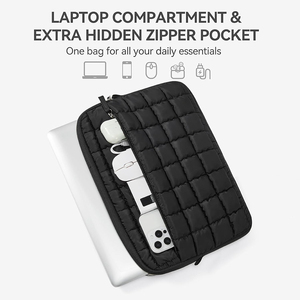Чехол для ноутбука Puffy для ноутбука MacBook Air 13/15 дюймов M3,MacBook Pro 14/<span class=keywords><strong>16</strong></span> дюймов M4 2024, стеганая Защитная сумка для 15,6 дюймов - Product Image 3