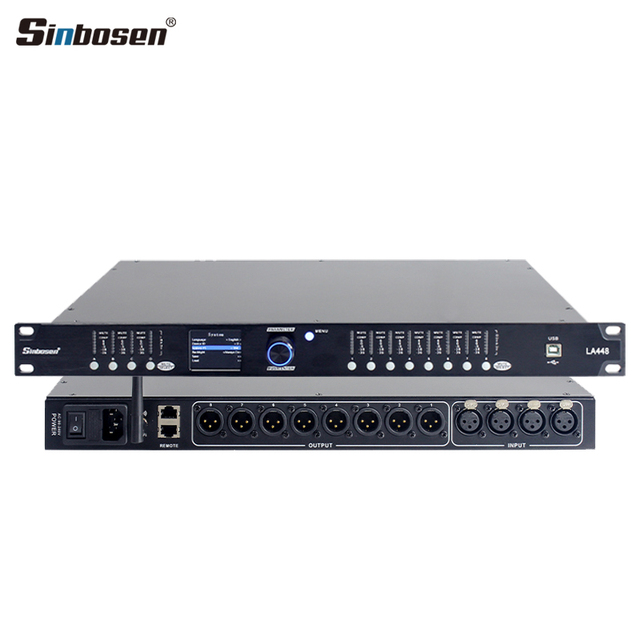 LA448 Professional Digital Dsp Audio Equipment 4-in-8-out-audio-processor with Fir Filter