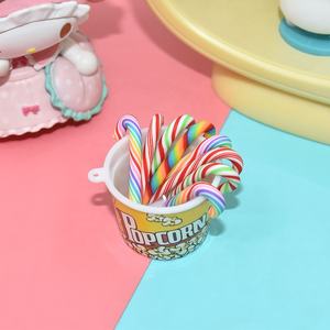 Nuevas Bastones de Caramelo Navideños de Arcilla Polimérica Suave con Rayas de Arcoíris, Decoración para Casa de Muñecas y Fiestas Navideñas - Product Image 4