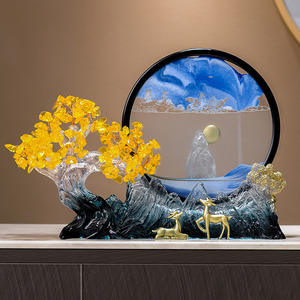 Figurine en résine époxy sculptée artistique personnalisée de luxe haut de gamme de style chinois pour entrée, salon, bureau, meuble TV - Product Image 2